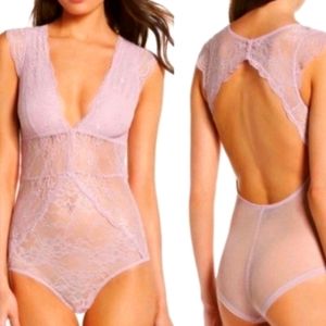 Sam Edelman Lace Dawn Pink Bodysuit